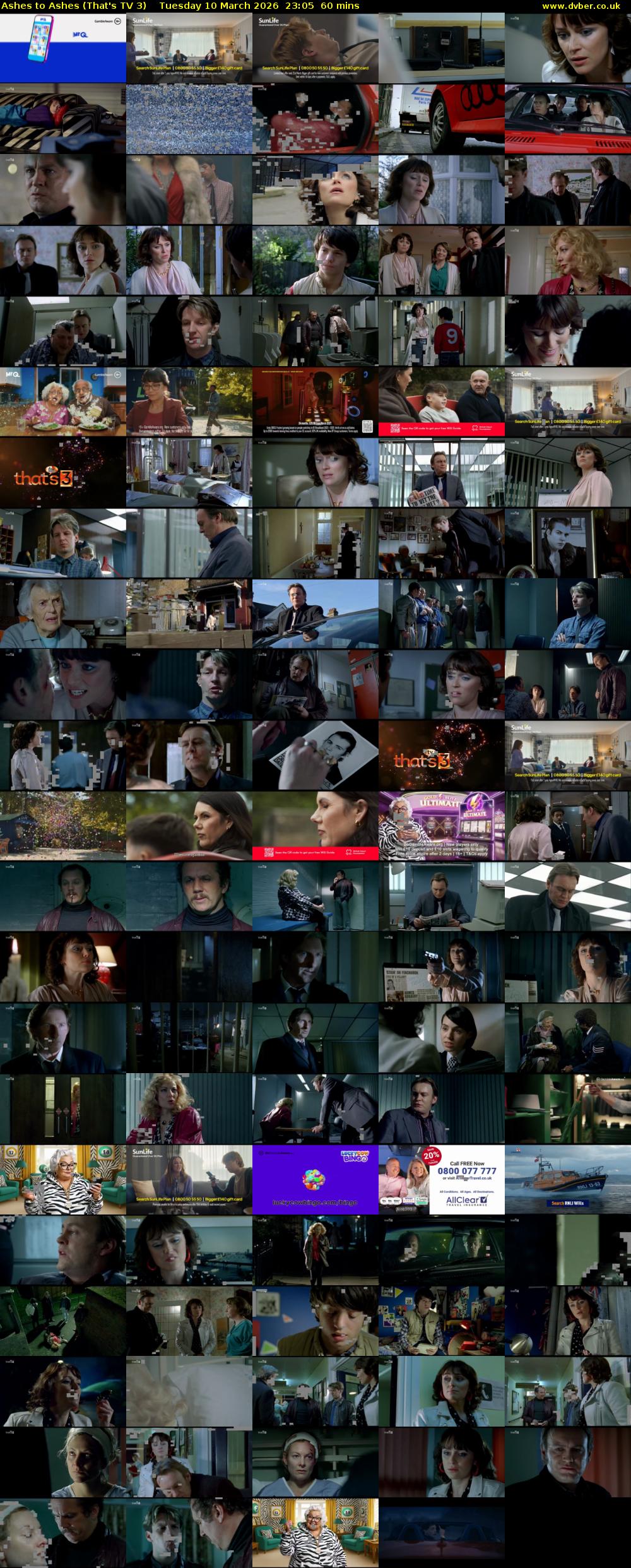 Ashes to Ashes (That's TV 3) Tuesday 10 March 2026 23:05 - 00:05