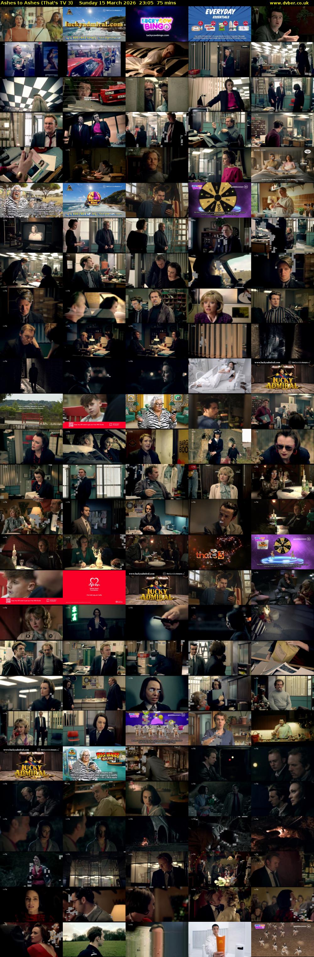 Ashes to Ashes (That's TV 3) Sunday 15 March 2026 23:05 - 00:20