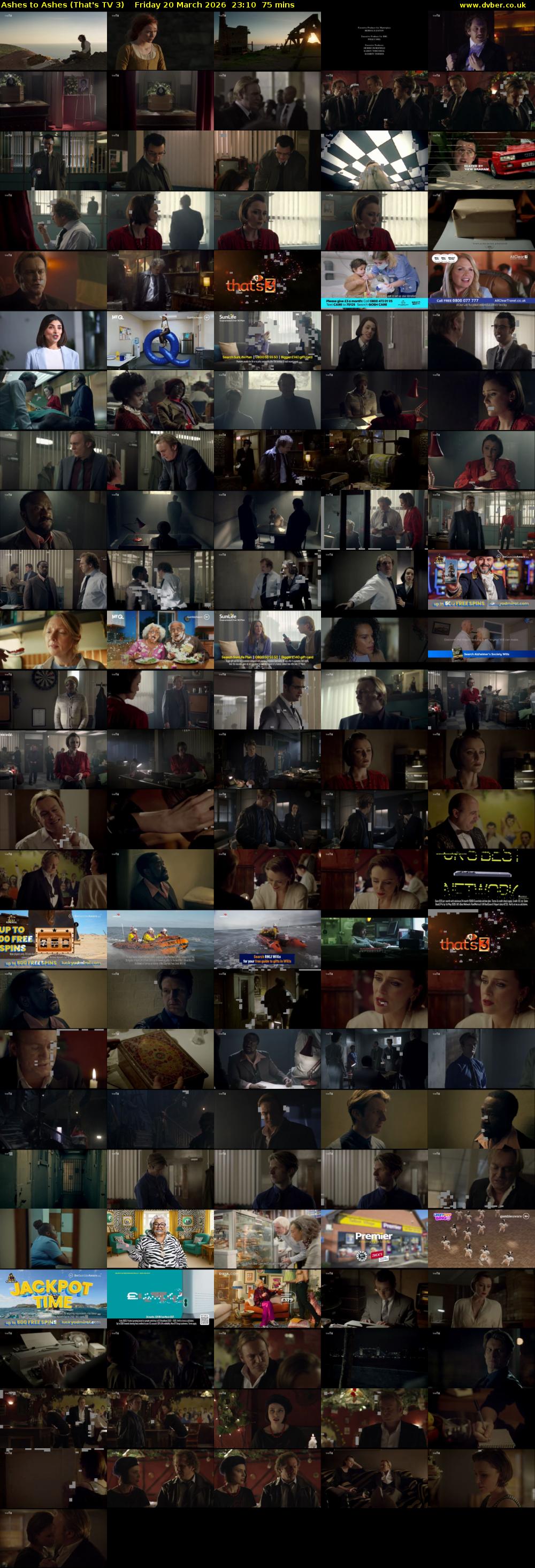 Ashes to Ashes (That's TV 3) Friday 20 March 2026 23:10 - 00:25