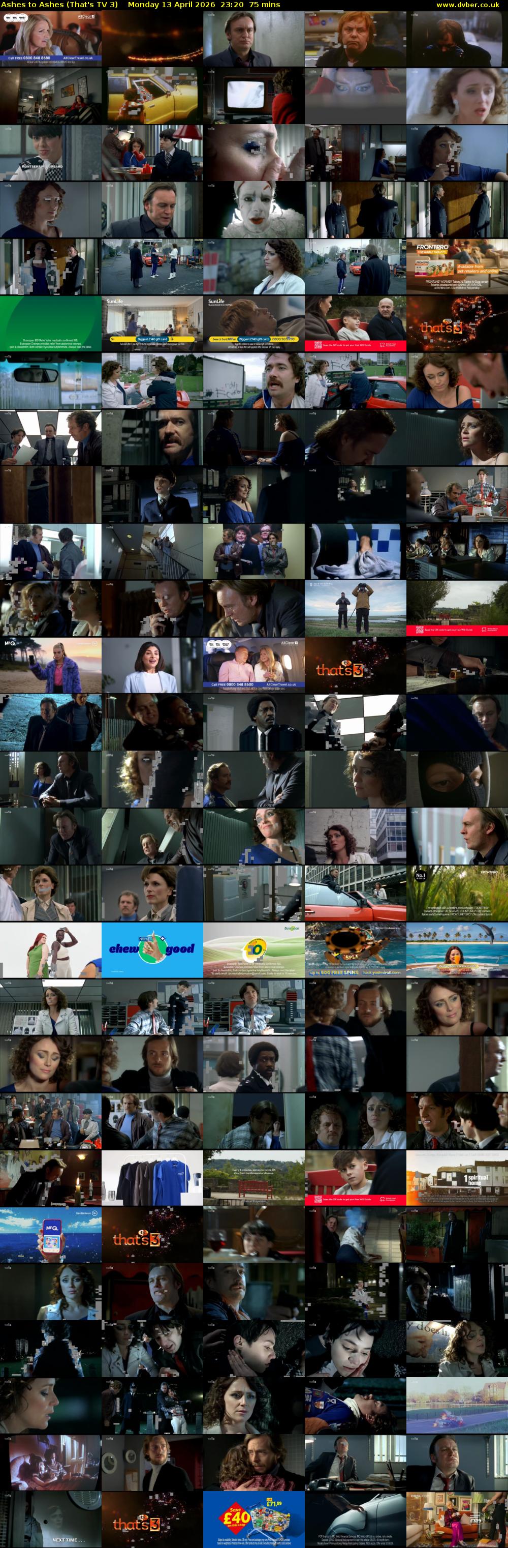 Ashes to Ashes (That's TV 3) Monday 13 April 2026 23:20 - 00:35