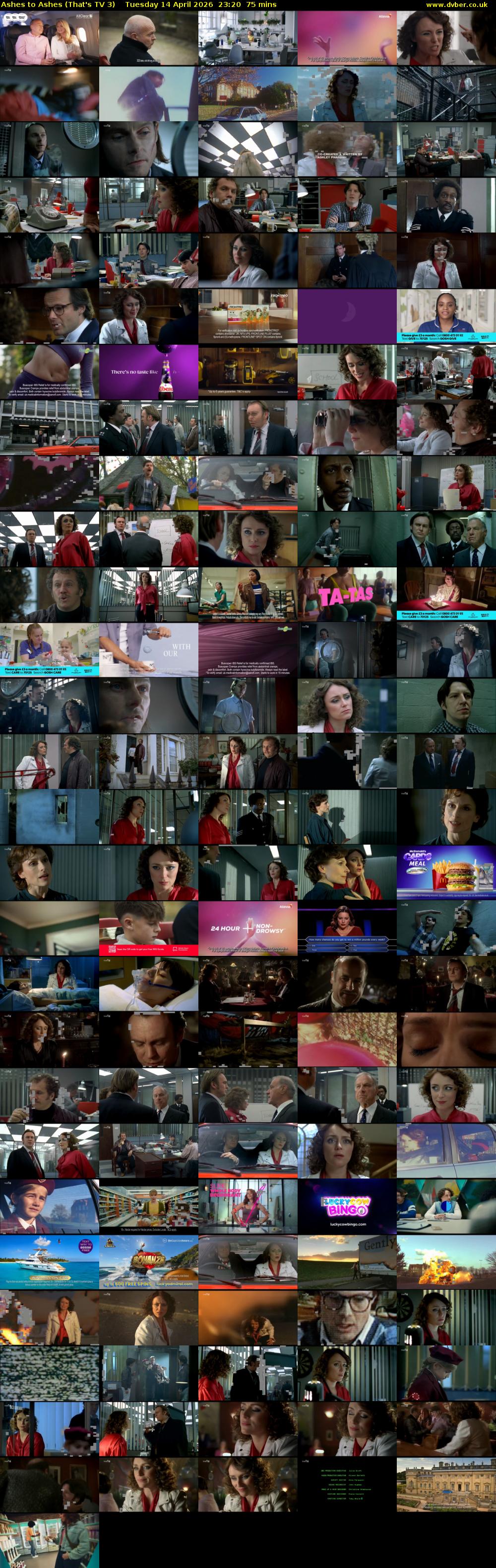 Ashes to Ashes (That's TV 3) Tuesday 14 April 2026 23:20 - 00:35