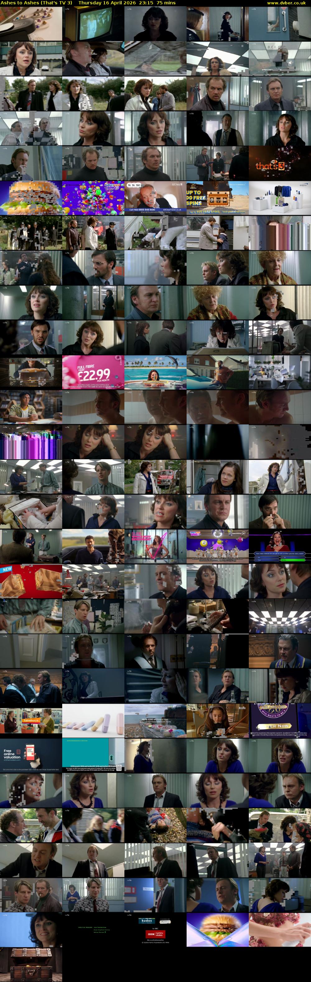 Ashes to Ashes (That's TV 3) Thursday 16 April 2026 23:15 - 00:30