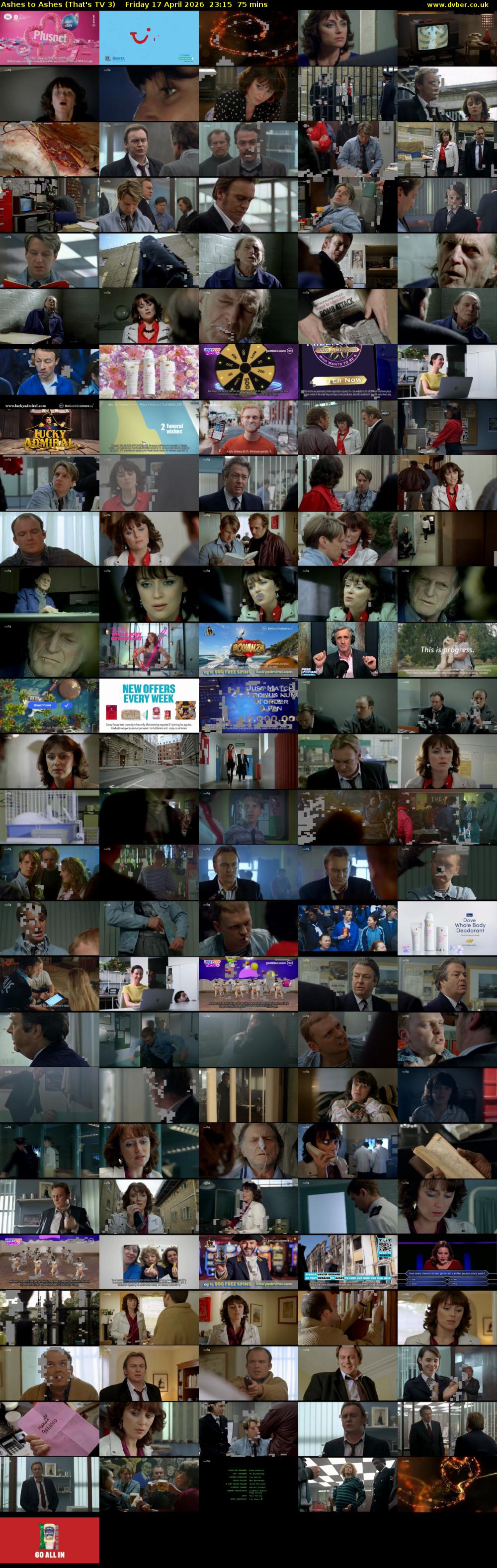 Ashes to Ashes (That's TV 3) Friday 17 April 2026 23:15 - 00:30