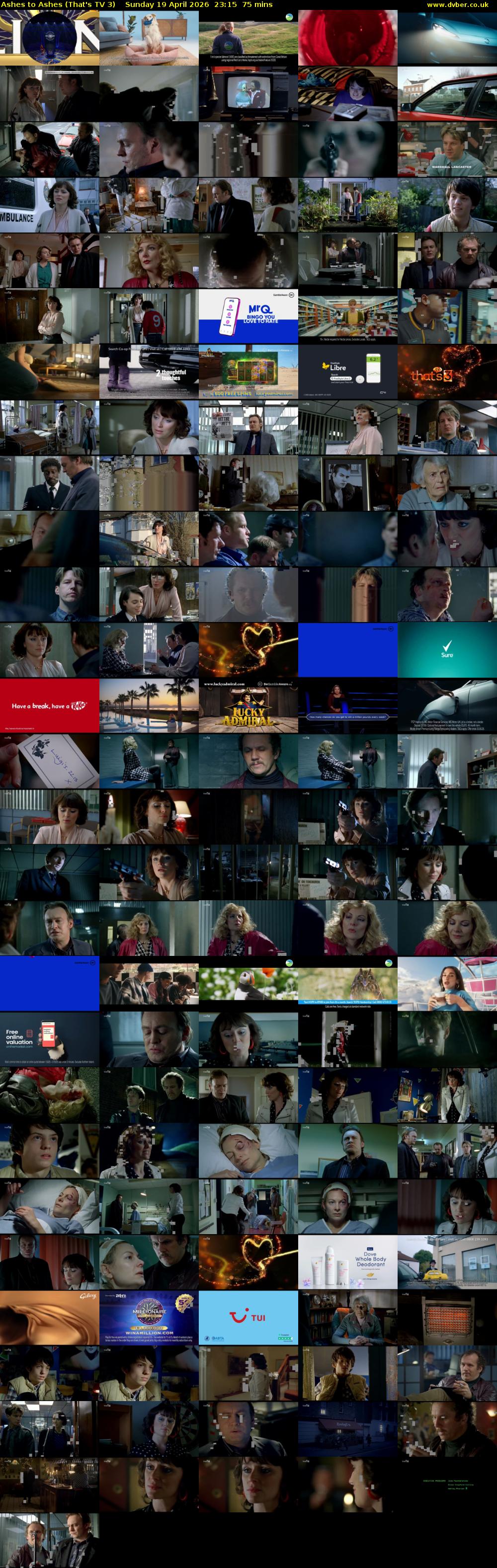 Ashes to Ashes (That's TV 3) Sunday 19 April 2026 23:15 - 00:30