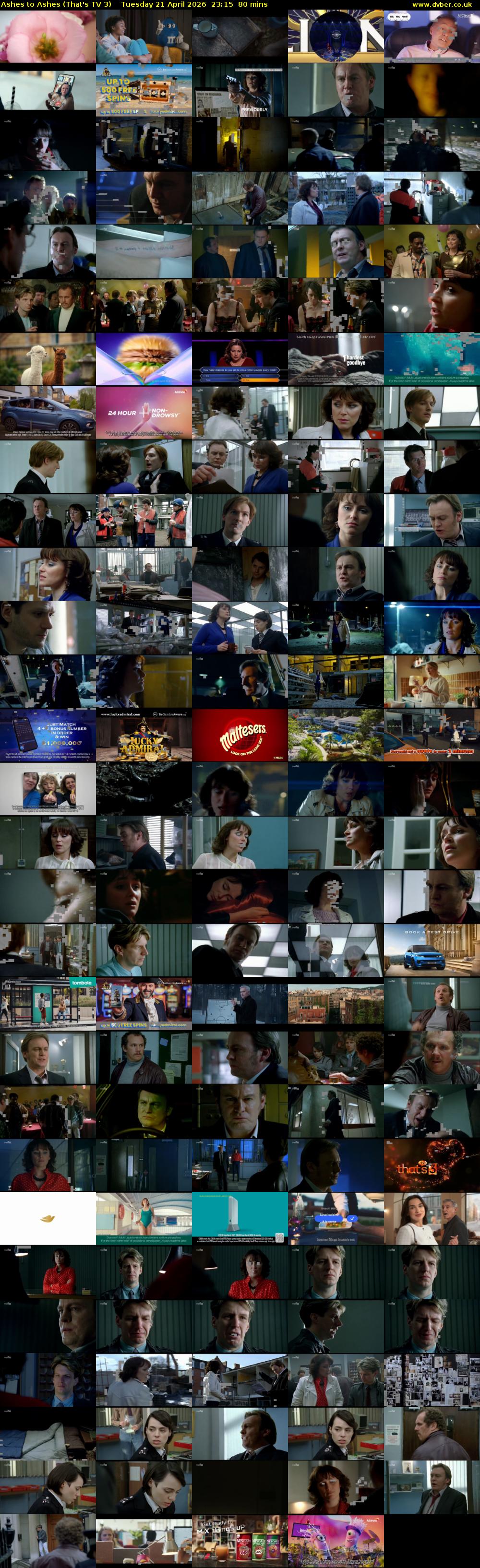 Ashes to Ashes (That's TV 3) Tuesday 21 April 2026 23:15 - 00:35