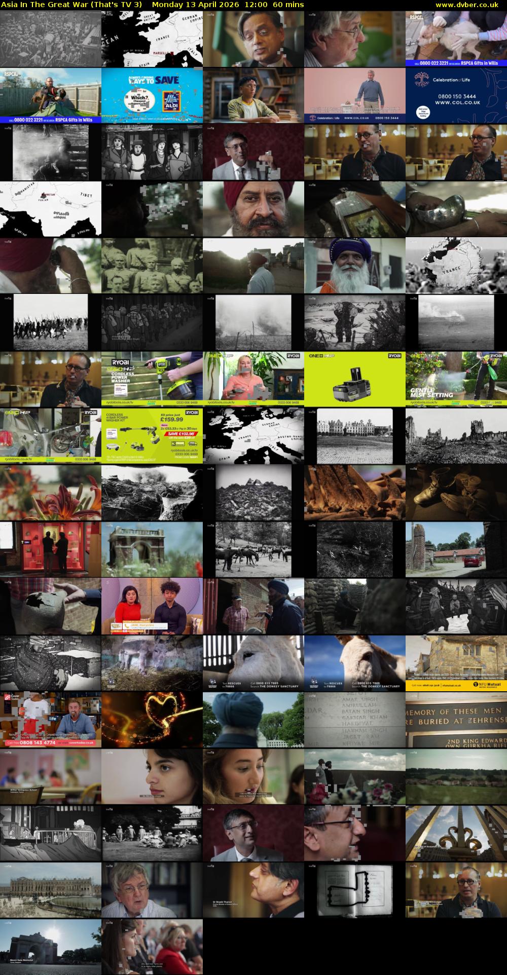 Asia In The Great War (That's TV 3) Monday 13 April 2026 12:00 - 13:00