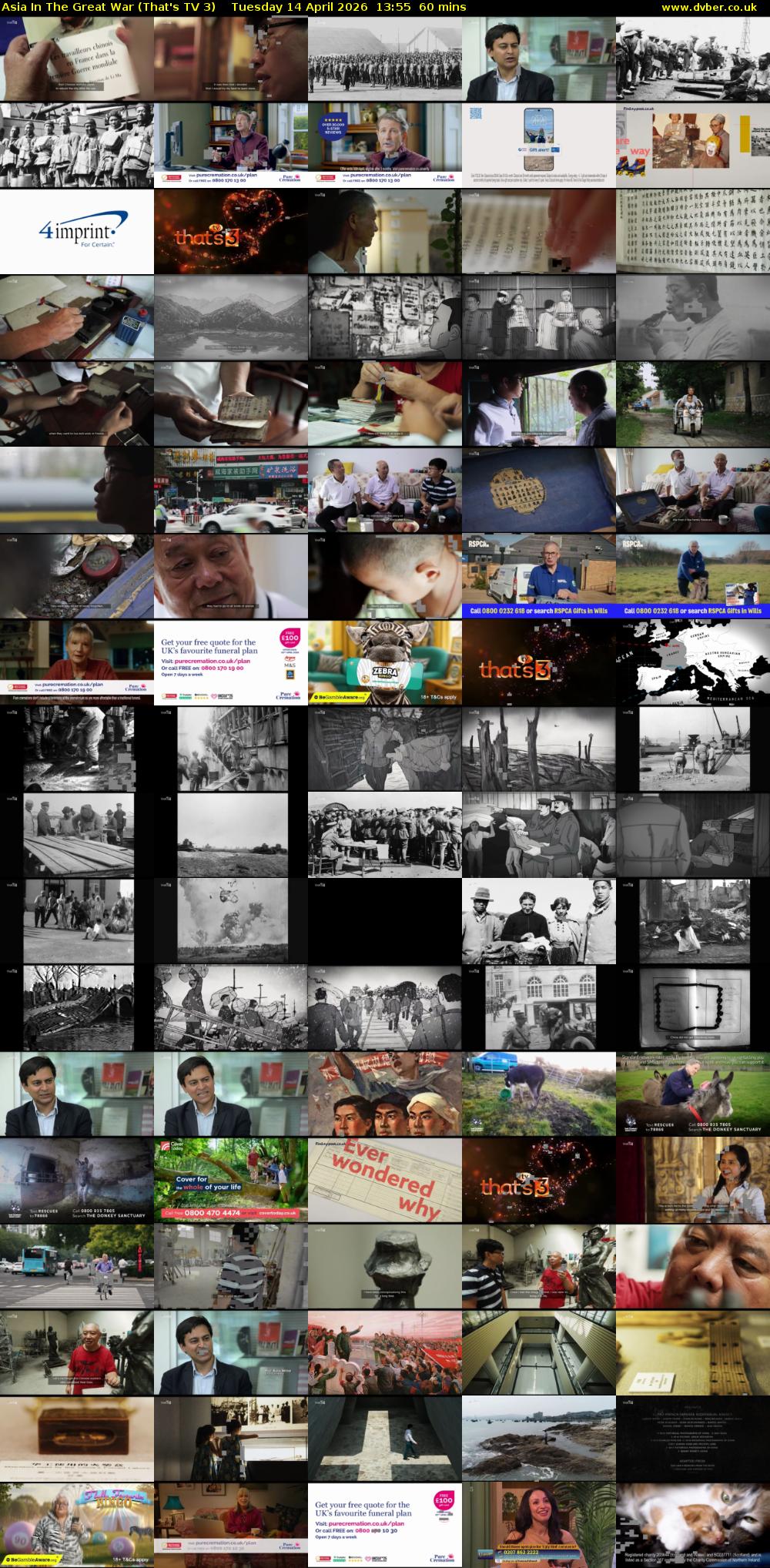 Asia In The Great War (That's TV 3) Tuesday 14 April 2026 13:55 - 14:55
