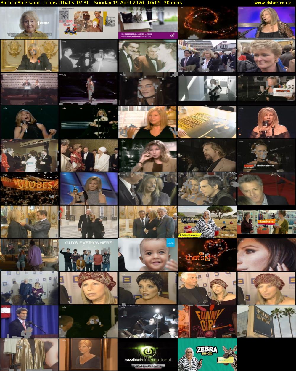 Barbra Streisand - Icons (That's TV 3) Sunday 19 April 2026 10:05 - 10:35