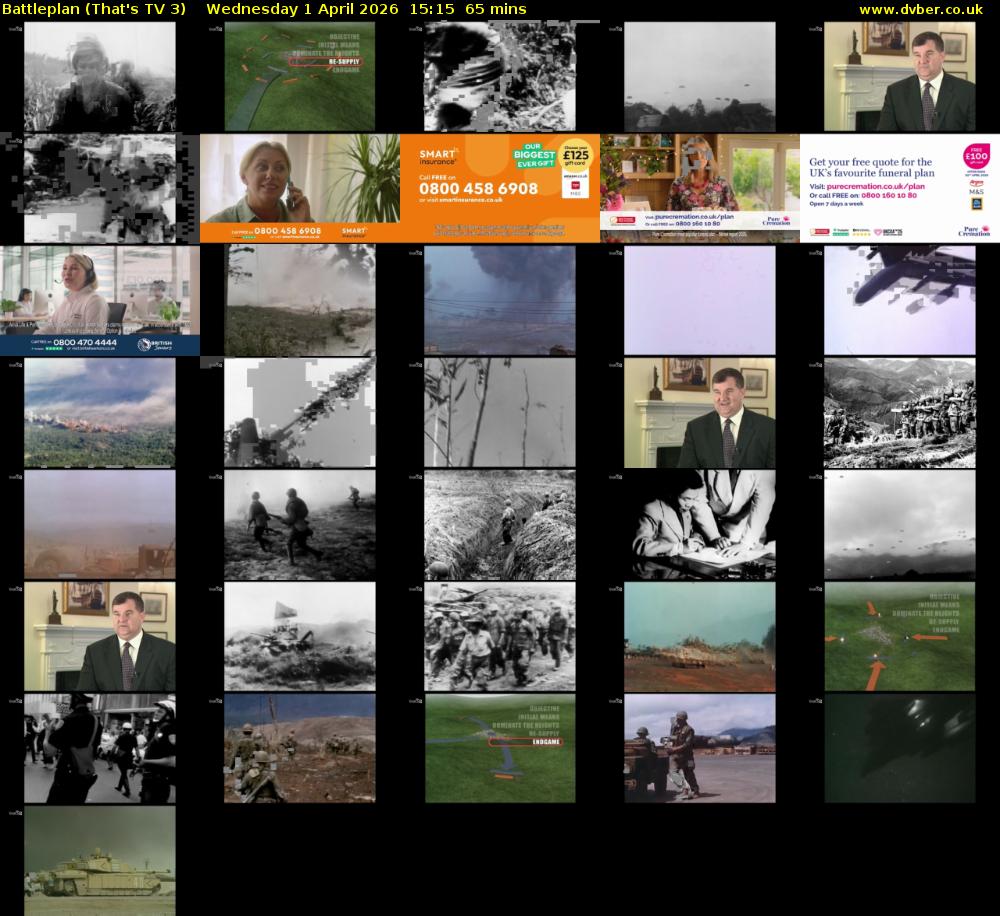 Battleplan (That's TV 3) Wednesday 1 April 2026 15:15 - 16:20