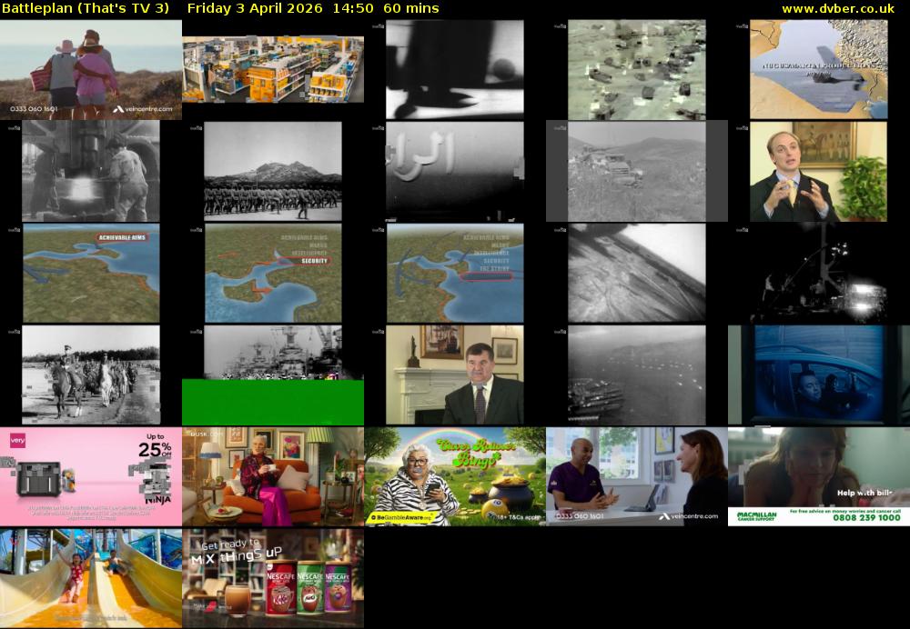 Battleplan (That's TV 3) Friday 3 April 2026 14:50 - 15:50