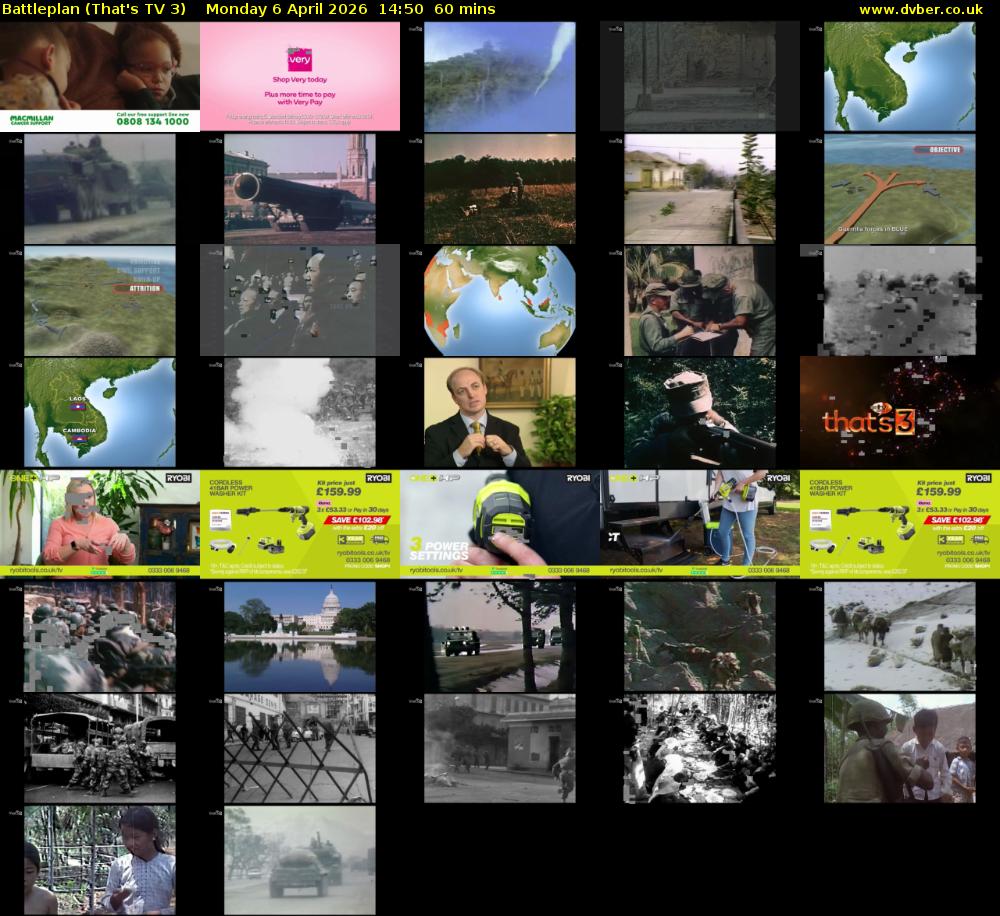 Battleplan (That's TV 3) Monday 6 April 2026 14:50 - 15:50