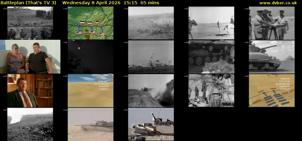 Battleplan (That's TV 3) Wednesday 8 April 2026 15:15 - 16:20