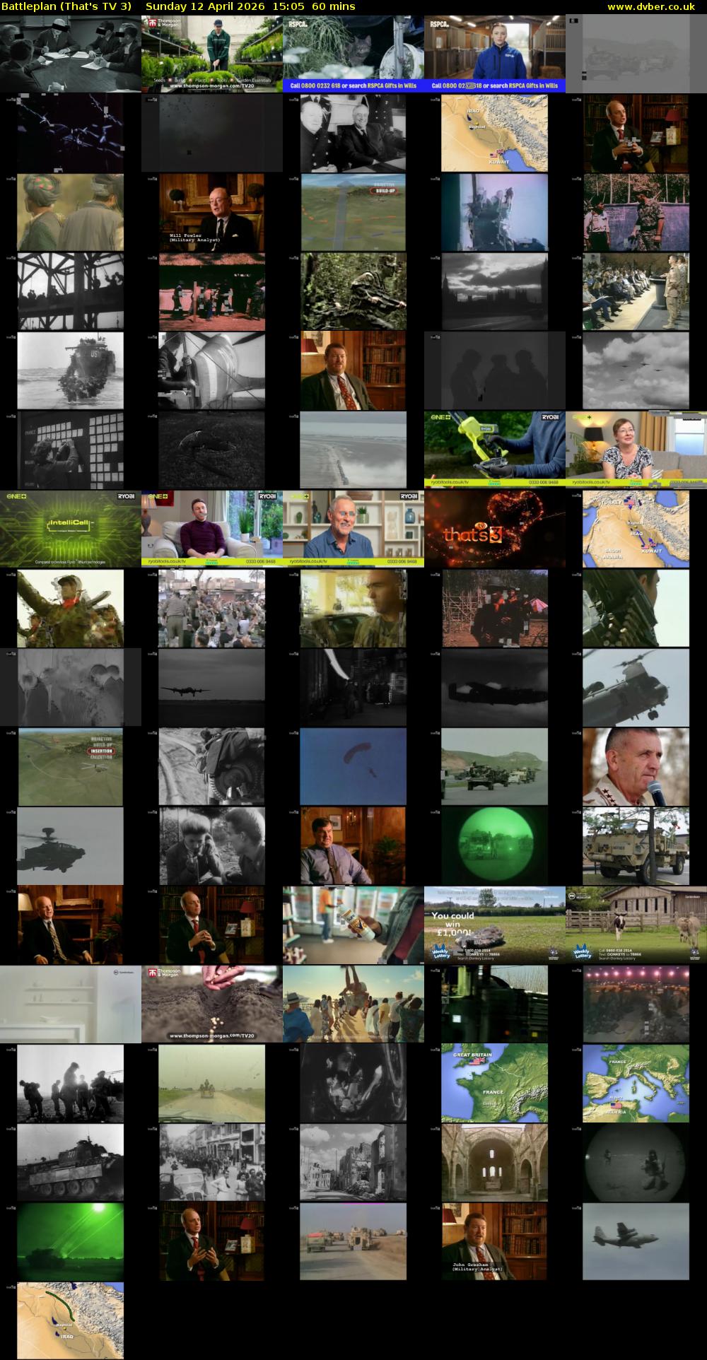Battleplan (That's TV 3) Sunday 12 April 2026 15:05 - 16:05
