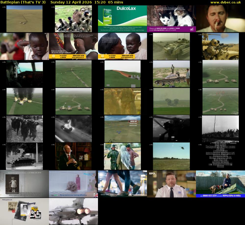 Battleplan (That's TV 3) Sunday 12 April 2026 15:20 - 16:25