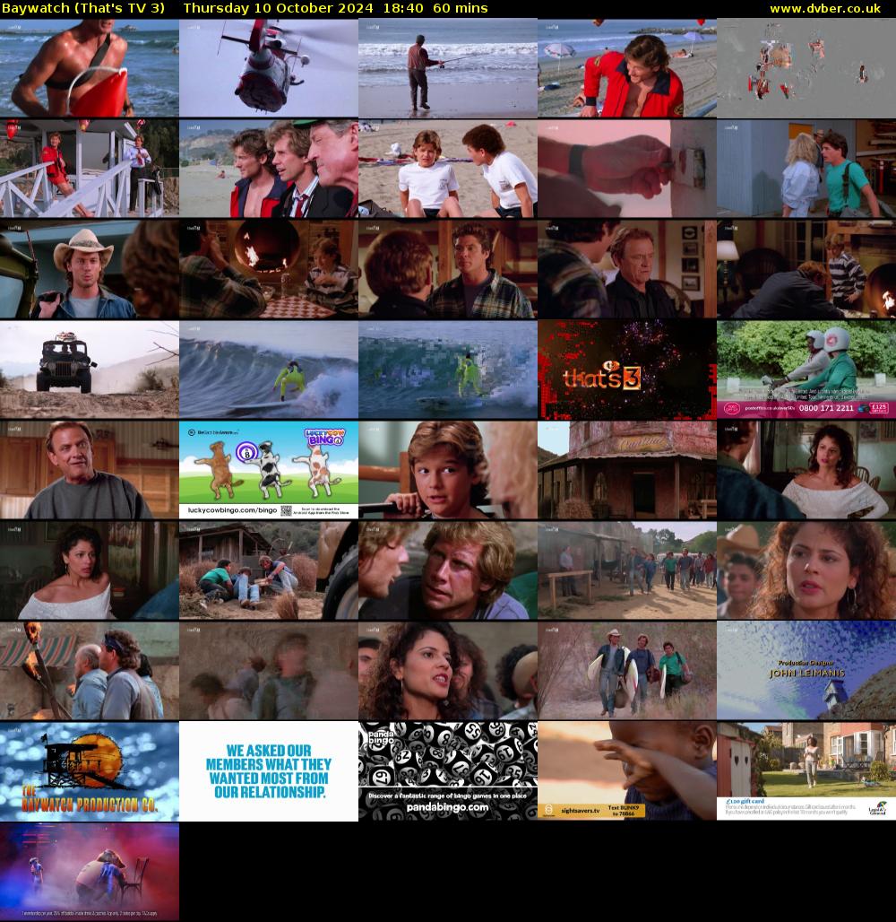 Baywatch (That's TV 3) Thursday 10 October 2024 18:40 - 19:40