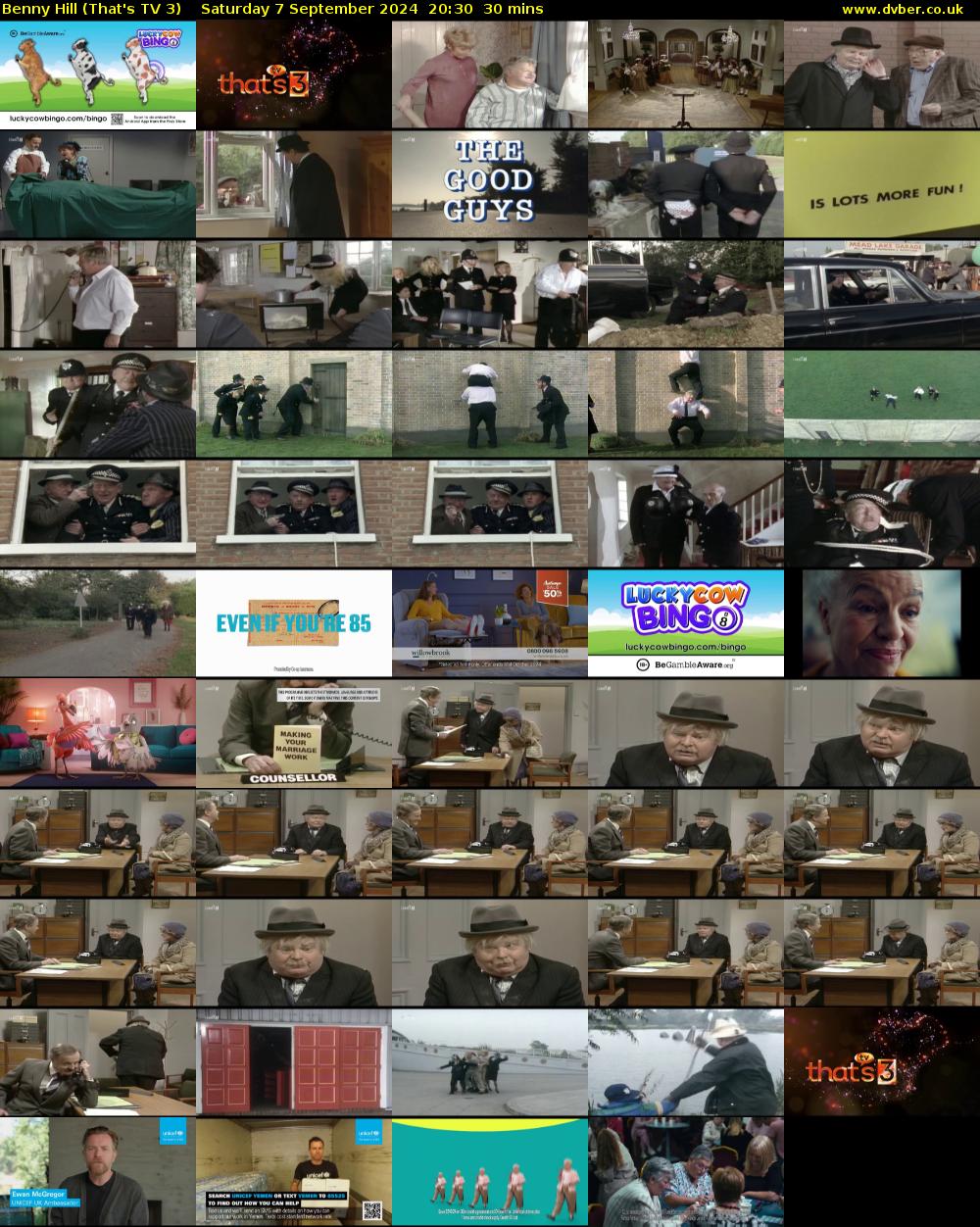 Benny Hill (That's TV 3) Saturday 7 September 2024 20:30 - 21:00