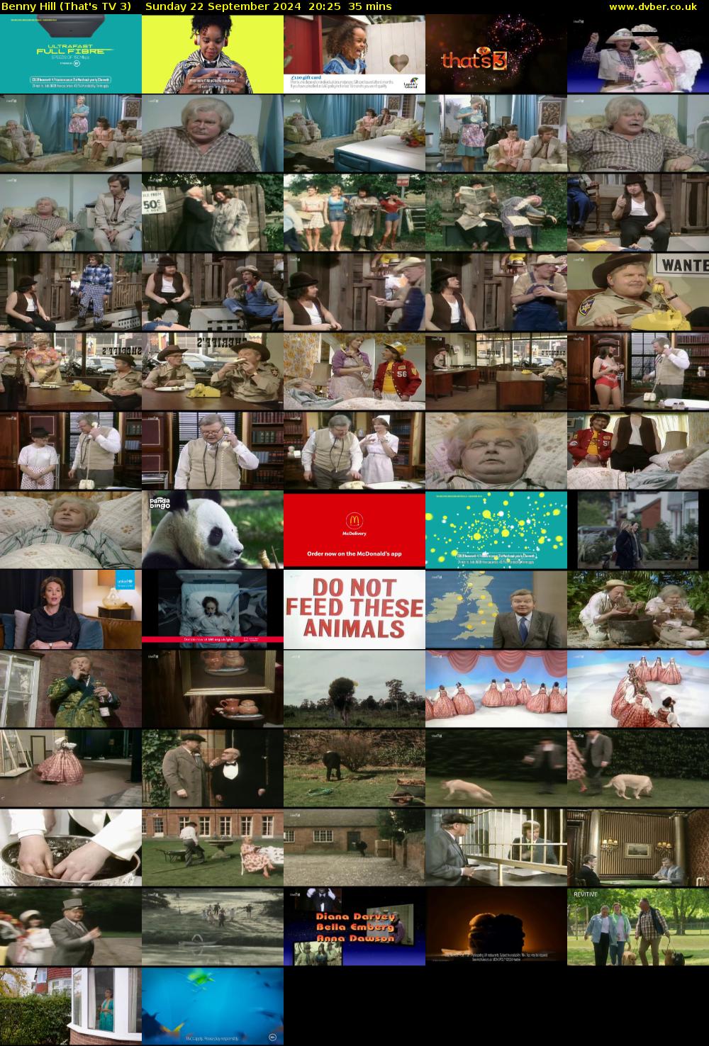 Benny Hill (That's TV 3) Sunday 22 September 2024 20:25 - 21:00