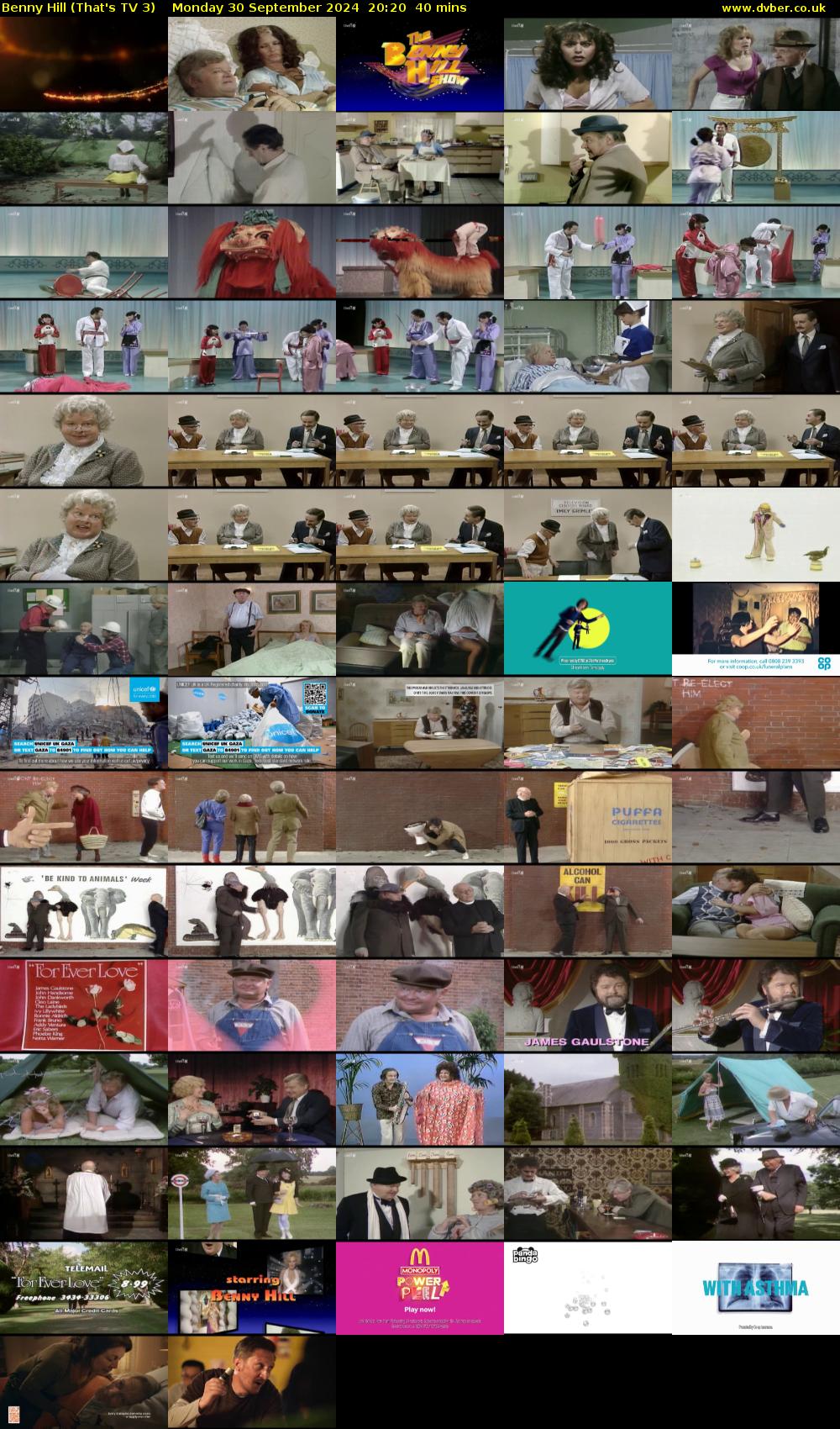 Benny Hill (That's TV 3) Monday 30 September 2024 20:20 - 21:00