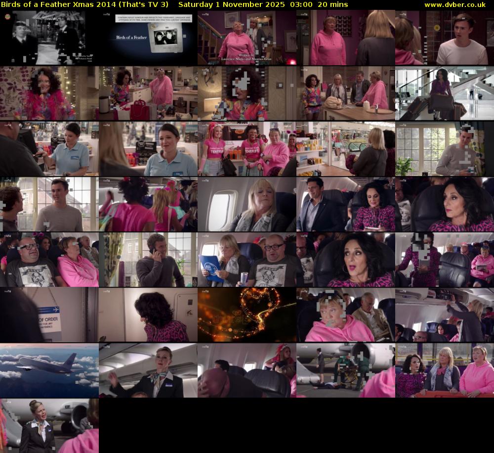 Birds of a Feather Xmas 2014 (That's TV 3) Saturday 1 November 2025 03:00 - 03:20