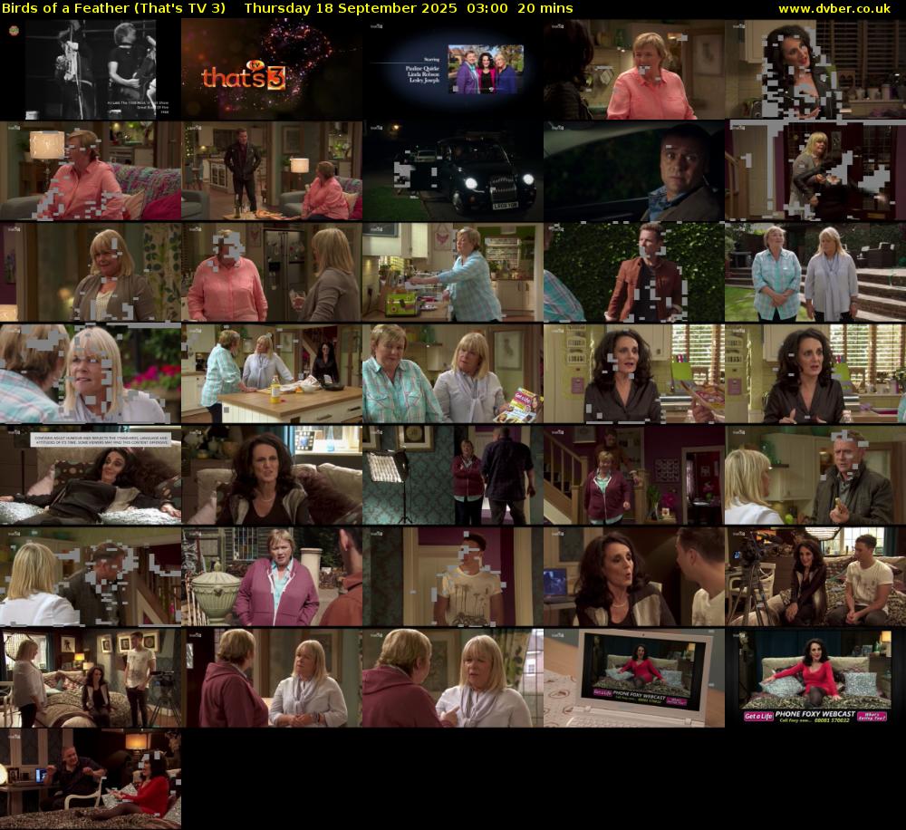 Birds of a Feather (That's TV 3) Thursday 18 September 2025 03:00 - 03:20