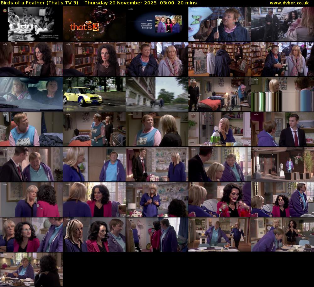 Birds of a Feather (That's TV 3) Thursday 20 November 2025 03:00 - 03:20