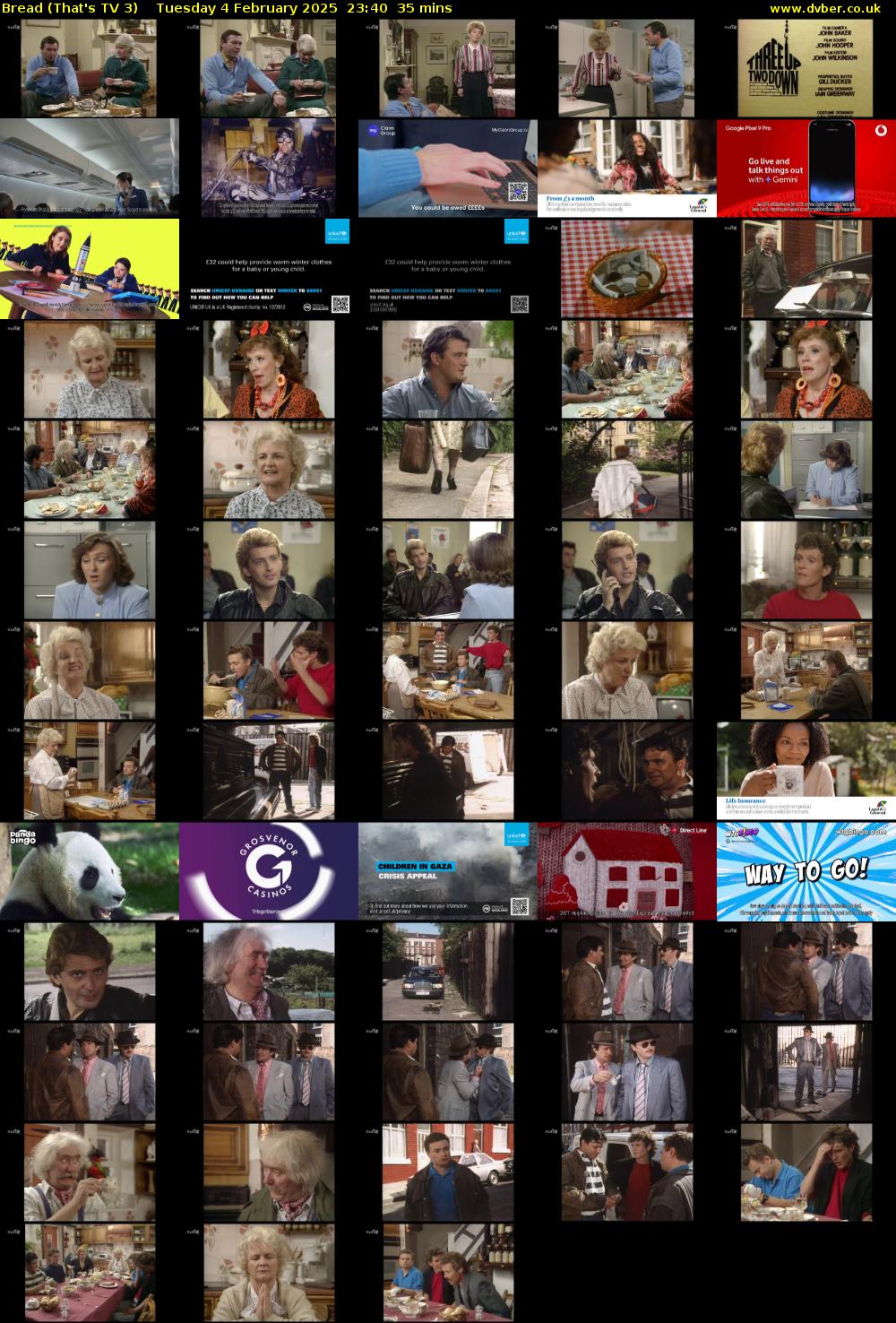 Bread (That's TV 3) Tuesday 4 February 2025 23:40 - 00:15