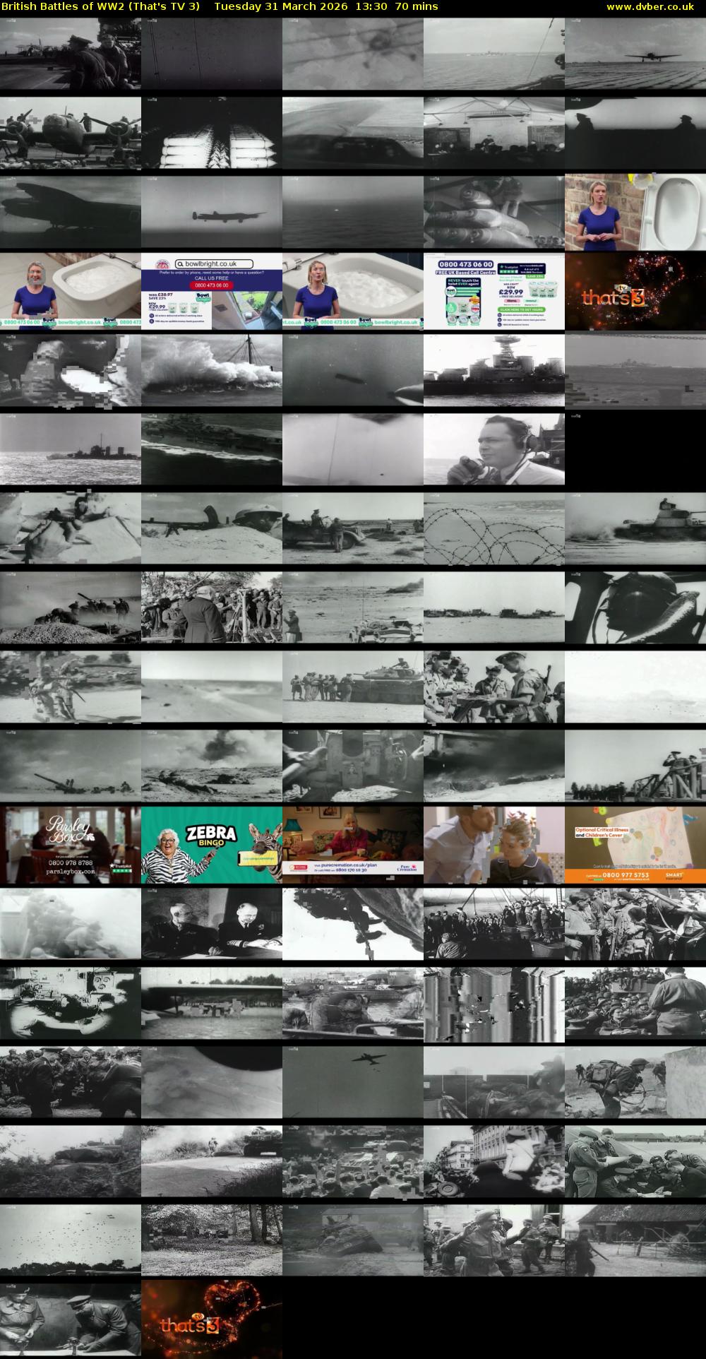British Battles of WW2 (That's TV 3) Tuesday 31 March 2026 13:30 - 14:40