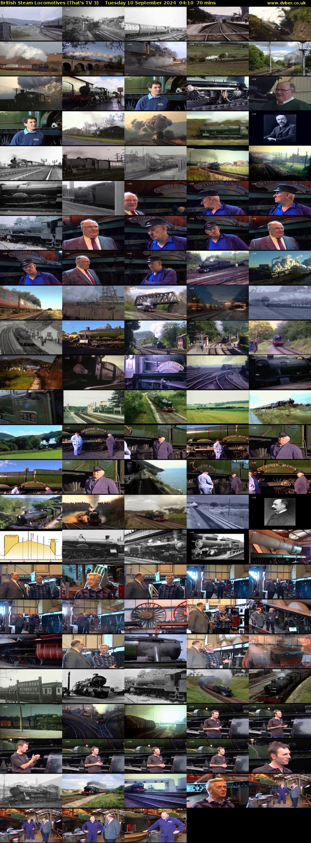 British Steam Locomotives (That's TV 3) Tuesday 10 September 2024 04:10 - 05:20