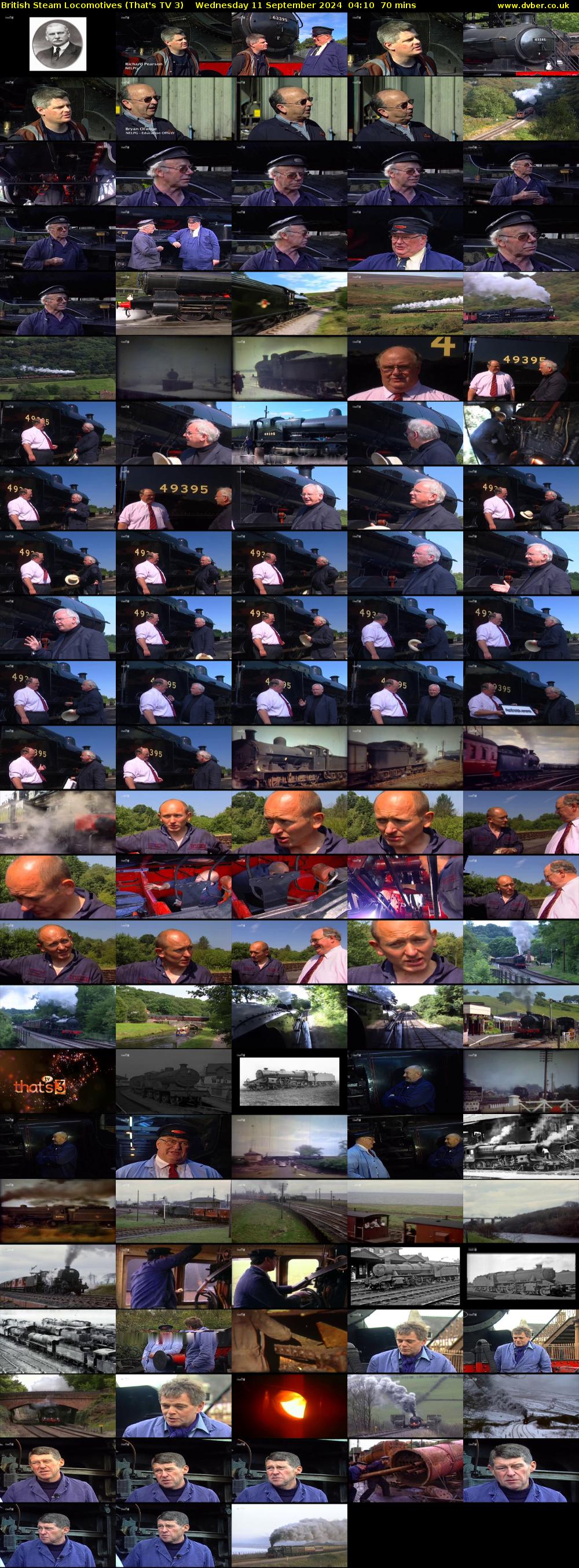 British Steam Locomotives (That's TV 3) Wednesday 11 September 2024 04:10 - 05:20