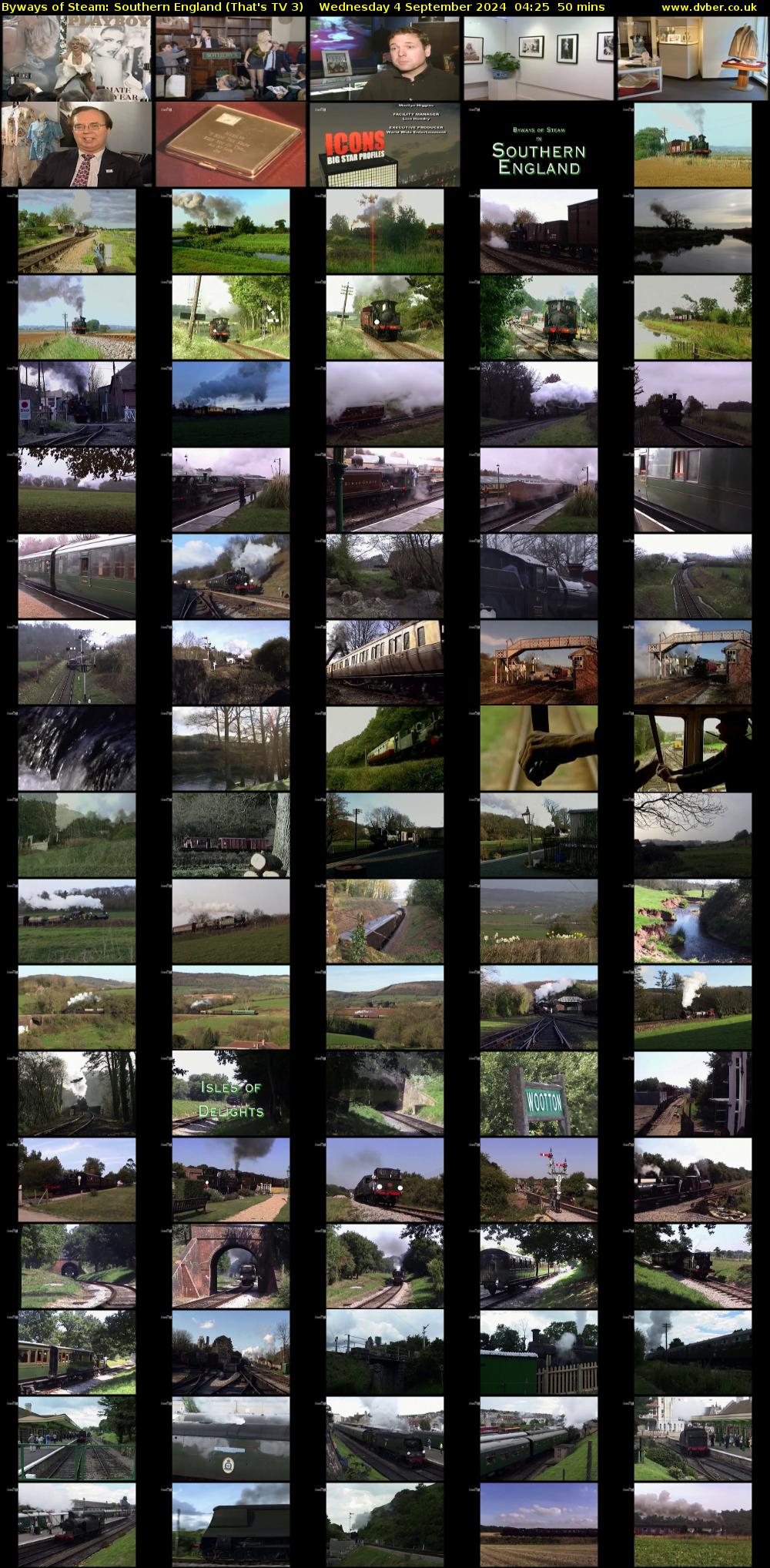 Byways of Steam: Southern England (That's TV 3) Wednesday 4 September 2024 04:25 - 05:15