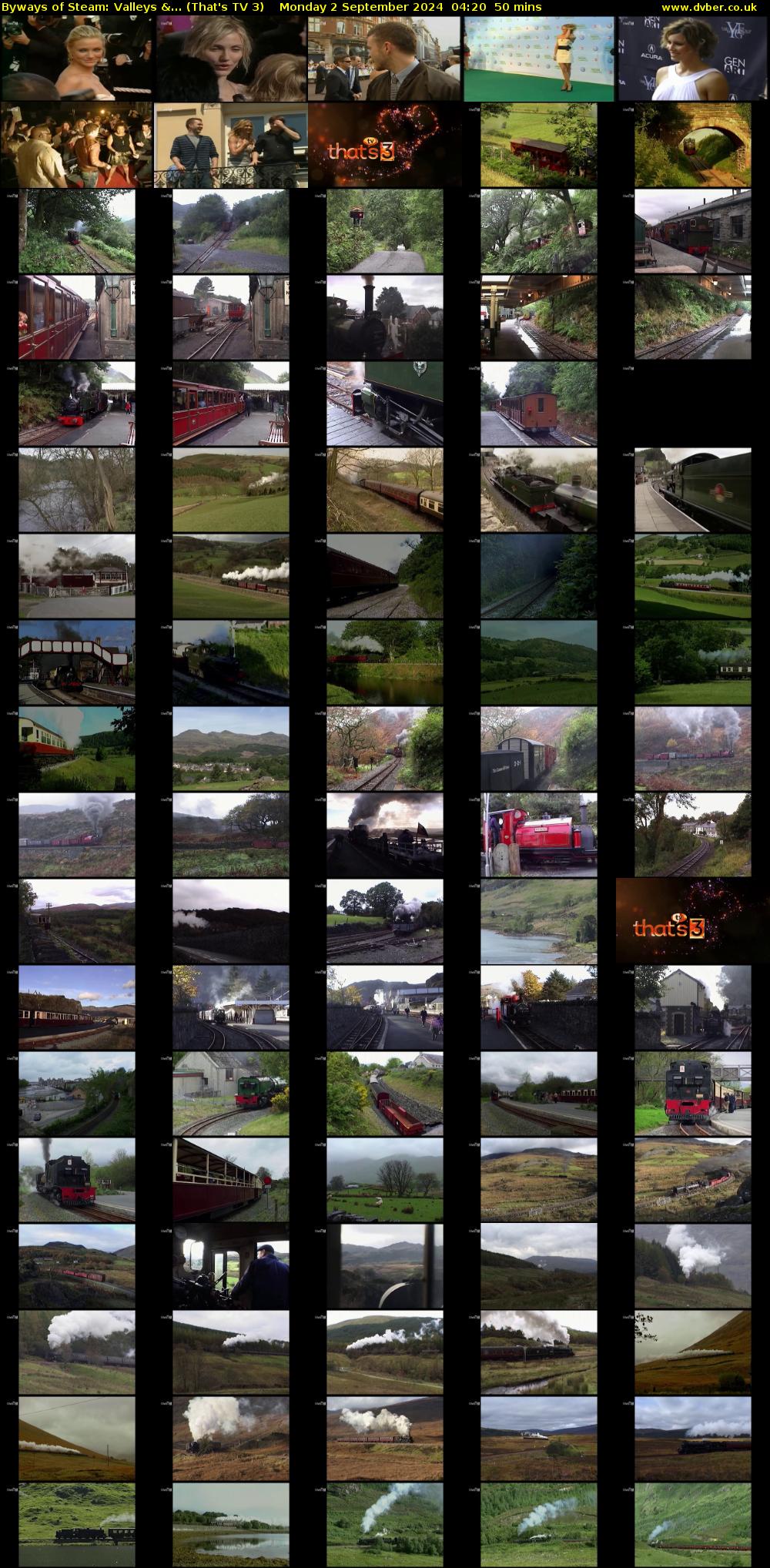 Byways of Steam: Valleys &... (That's TV 3) Monday 2 September 2024 04:20 - 05:10