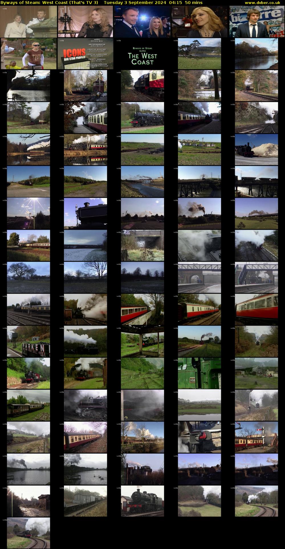 Byways of Steam: West Coast (That's TV 3) Tuesday 3 September 2024 04:15 - 05:05