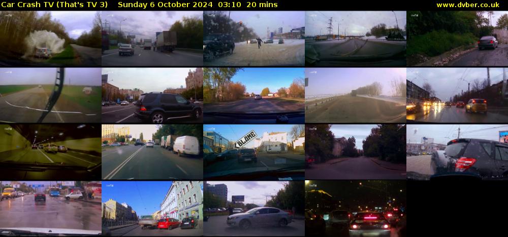 Car Crash TV (That's TV 3) Sunday 6 October 2024 03:10 - 03:30