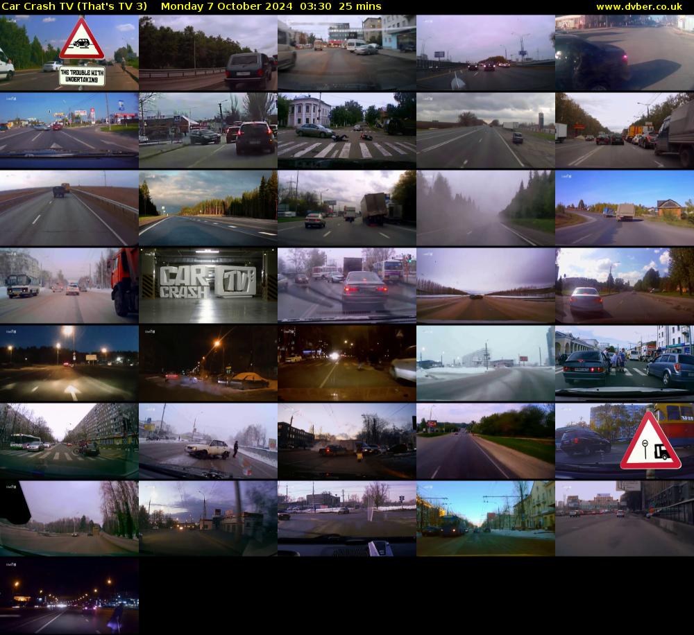 Car Crash TV (That's TV 3) Monday 7 October 2024 03:30 - 03:55