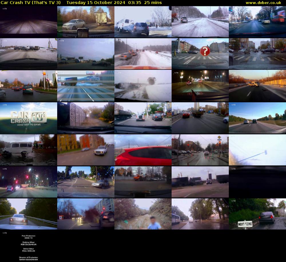 Car Crash TV (That's TV 3) Tuesday 15 October 2024 03:35 - 04:00