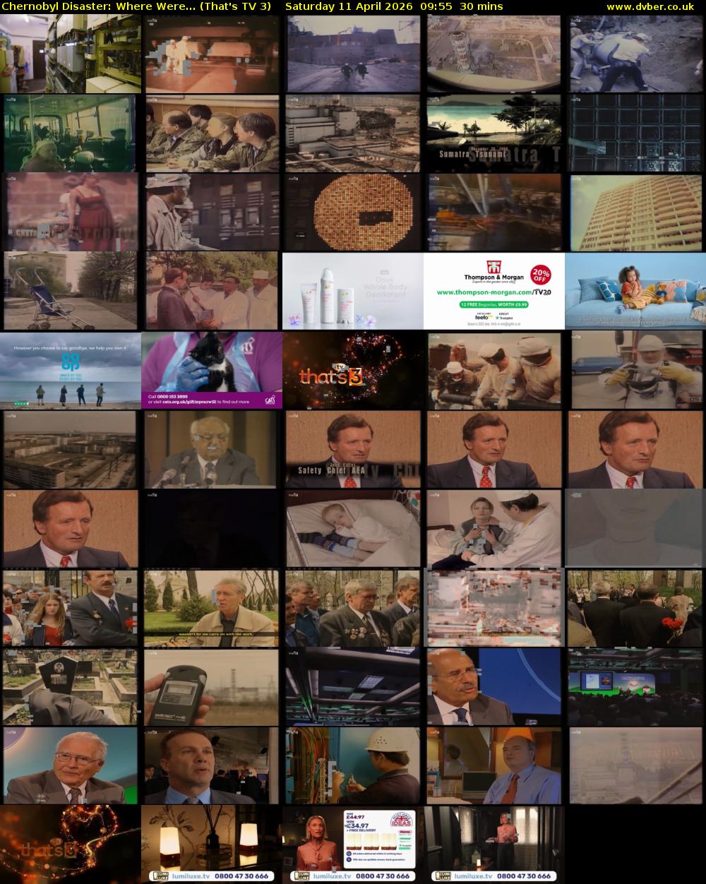 Chernobyl Disaster: Where Were... (That's TV 3) Saturday 11 April 2026 09:55 - 10:25