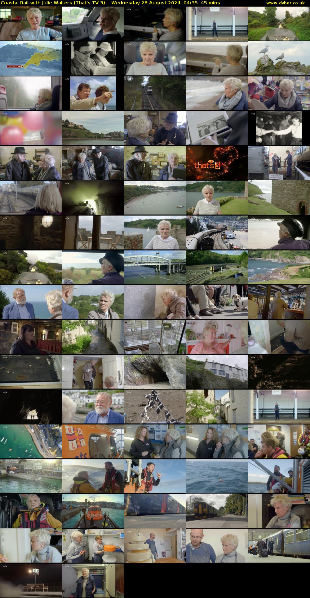 Coastal Rail with Julie Walters (That's TV 3) Wednesday 28 August 2024 04:35 - 05:20