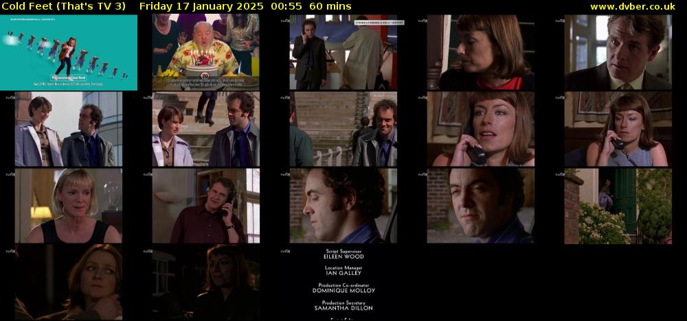 Cold Feet (That's TV 3) Friday 17 January 2025 00:55 - 01:55