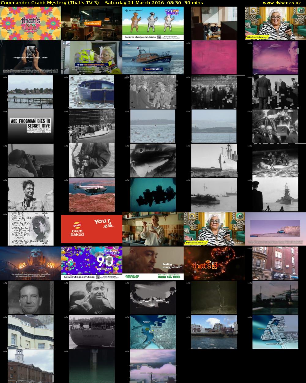 Commander Crabb Mystery (That's TV 3) Saturday 21 March 2026 08:30 - 09:00