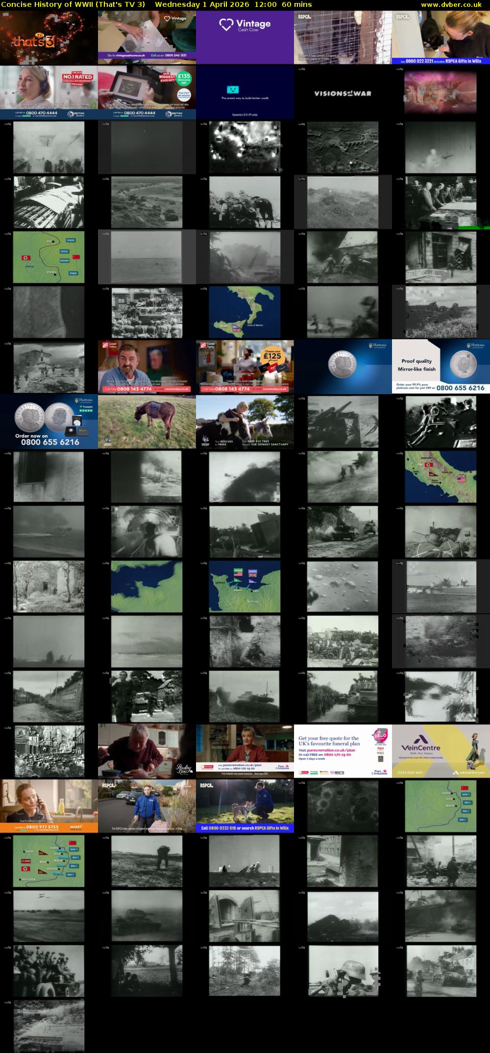 Concise History of WWII (That's TV 3) Wednesday 1 April 2026 12:00 - 13:00
