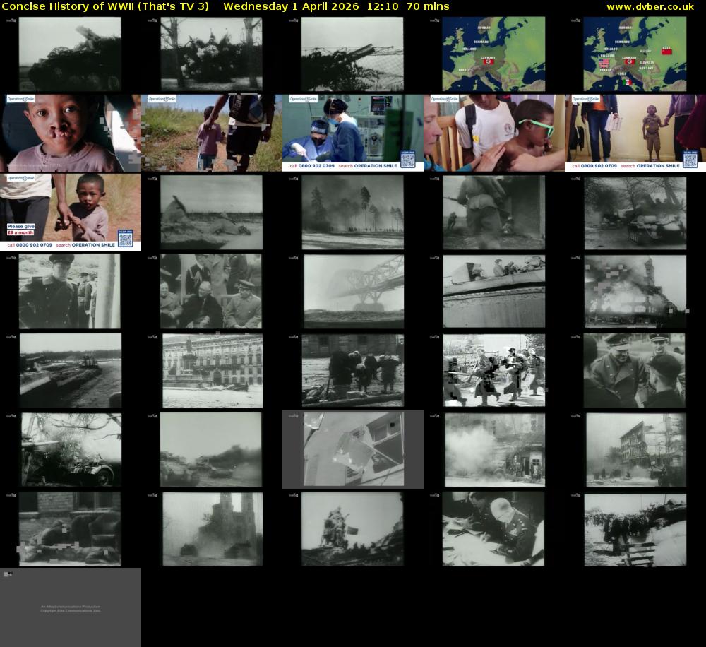 Concise History of WWII (That's TV 3) Wednesday 1 April 2026 12:10 - 13:20