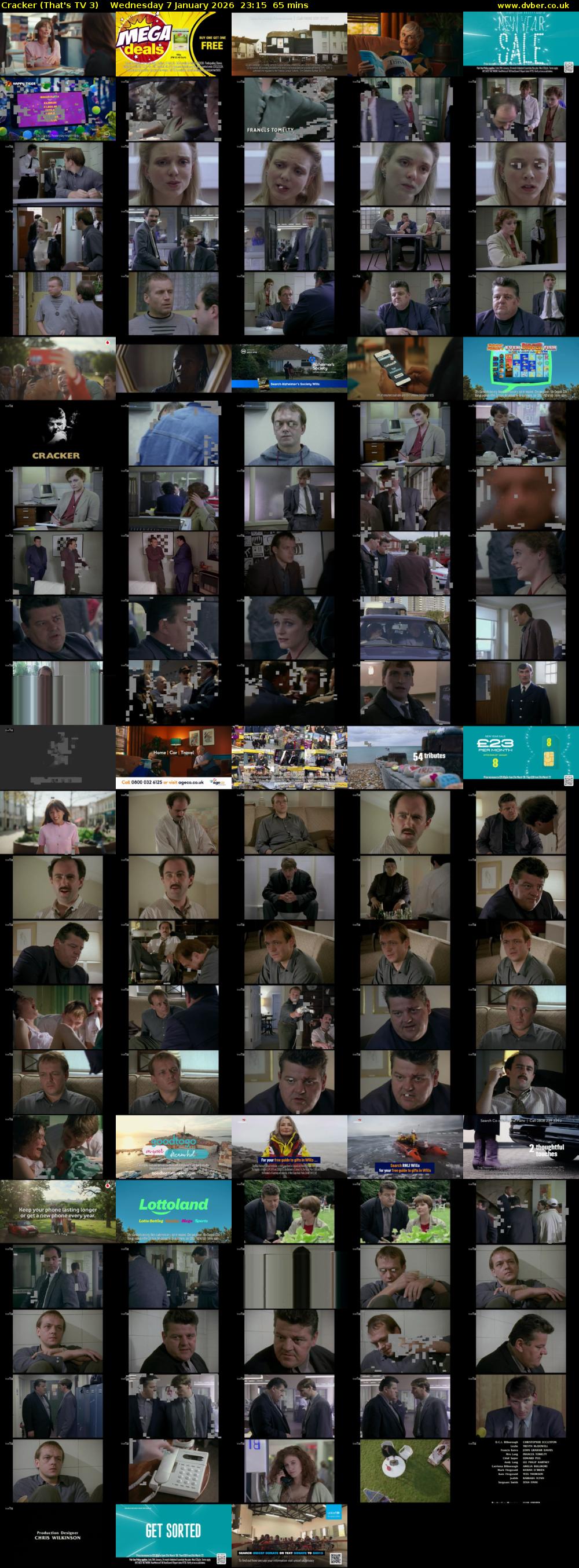 Cracker (That's TV 3) Wednesday 7 January 2026 23:15 - 00:20