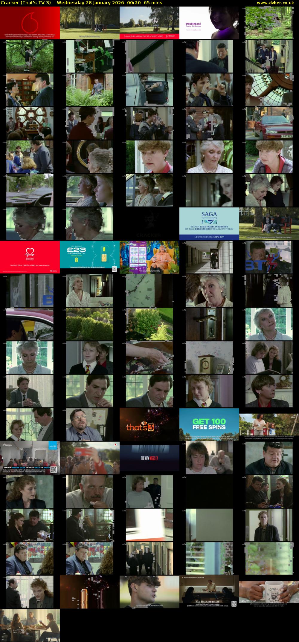 Cracker (That's TV 3) Wednesday 28 January 2026 00:20 - 01:25