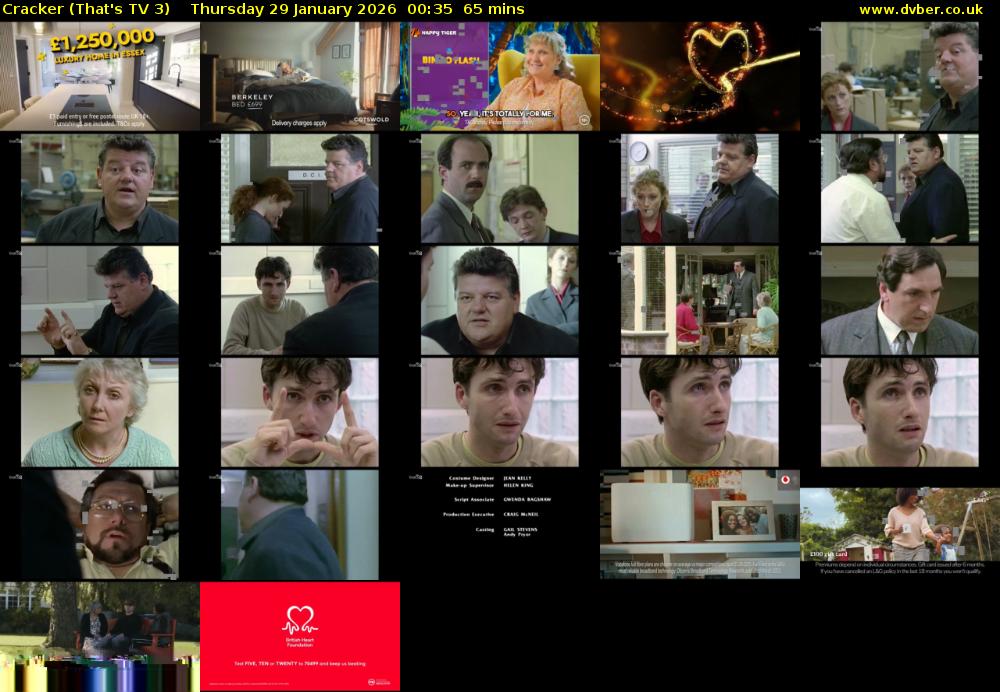 Cracker (That's TV 3) Thursday 29 January 2026 00:35 - 01:40