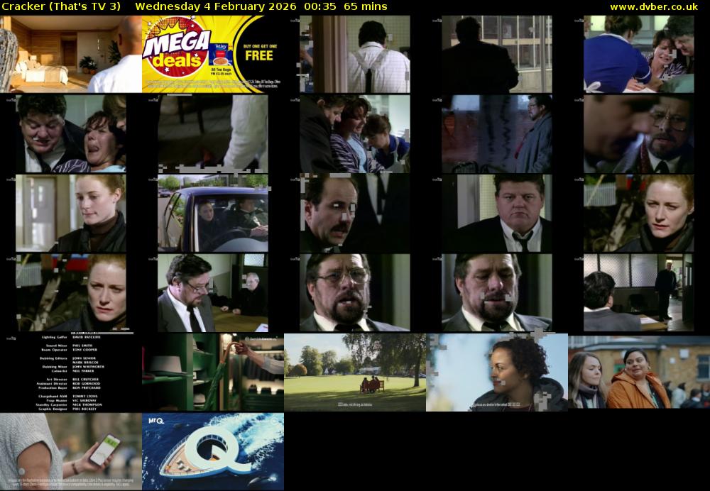 Cracker (That's TV 3) Wednesday 4 February 2026 00:35 - 01:40