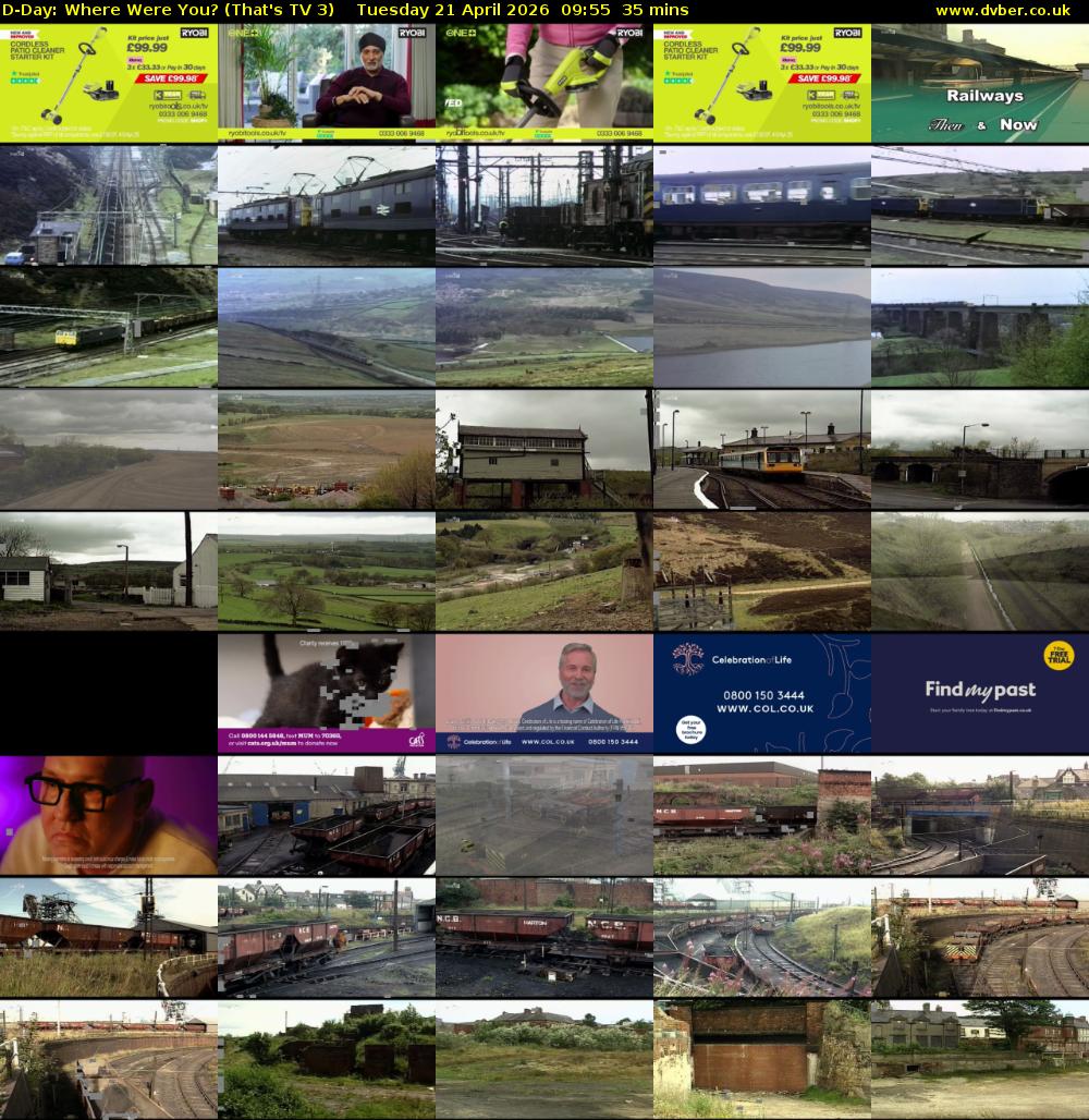 D-Day: Where Were You? (That's TV 3) Tuesday 21 April 2026 09:55 - 10:30