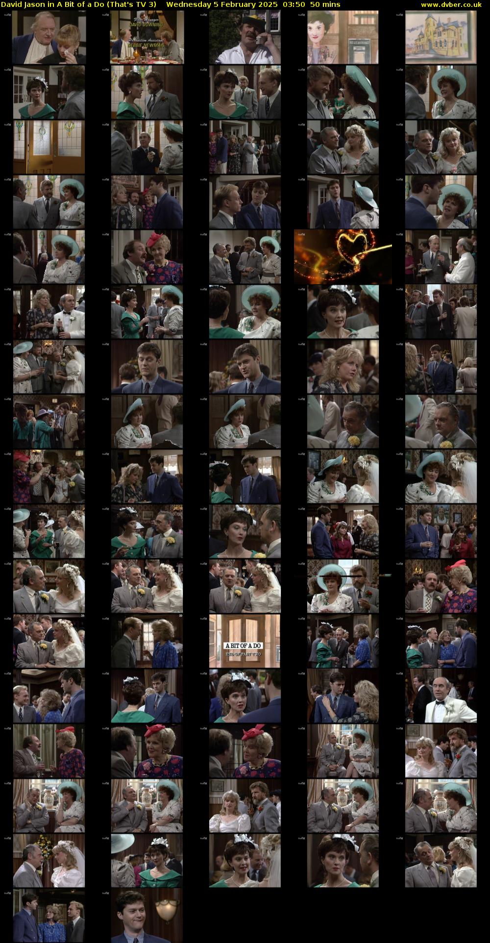 David Jason in A Bit of a Do (That's TV 3) Wednesday 5 February 2025 03:50 - 04:40