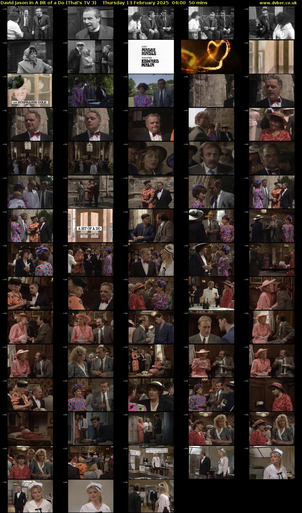 David Jason in A Bit of a Do (That's TV 3) Thursday 13 February 2025 04:00 - 04:50