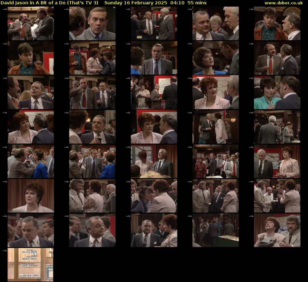 David Jason in A Bit of a Do (That's TV 3) Sunday 16 February 2025 04:10 - 05:05