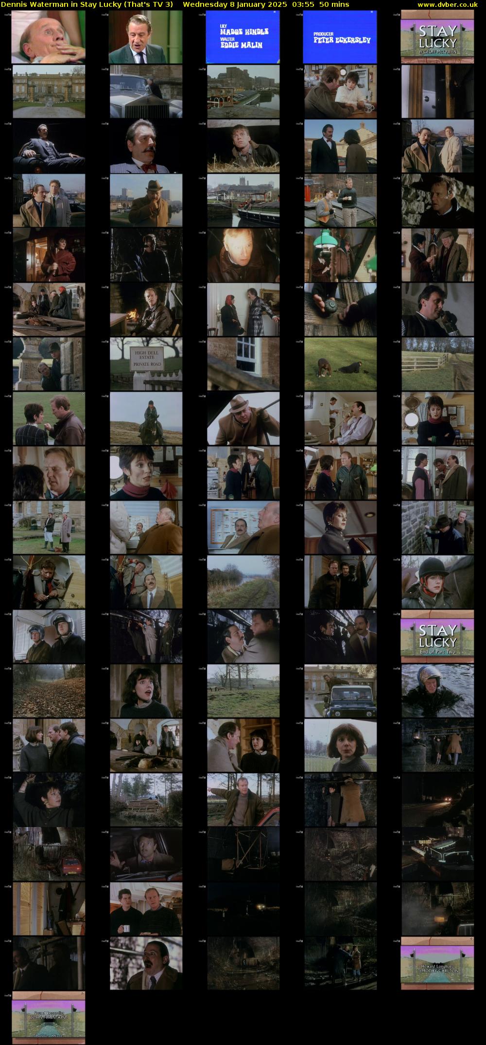 Dennis Waterman in Stay Lucky (That's TV 3) Wednesday 8 January 2025 03:55 - 04:45